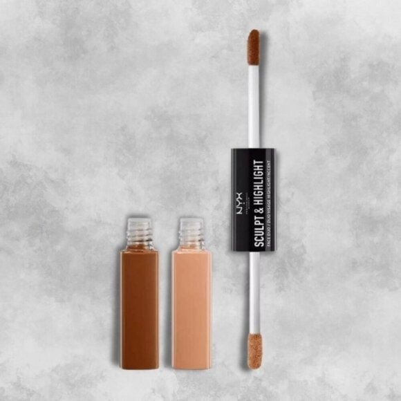 NYX Sculpt & Face Highlighter Dual Ended Stick Longwear Cinnamon Peach OS BNIB - Picture 1 of 4